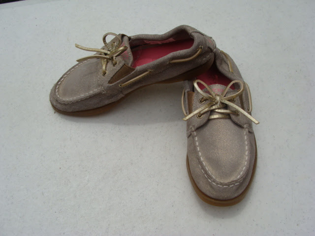 Sperry Top-Sider A/O Slip On YG50777 Leather Boat Shoe Size 1M