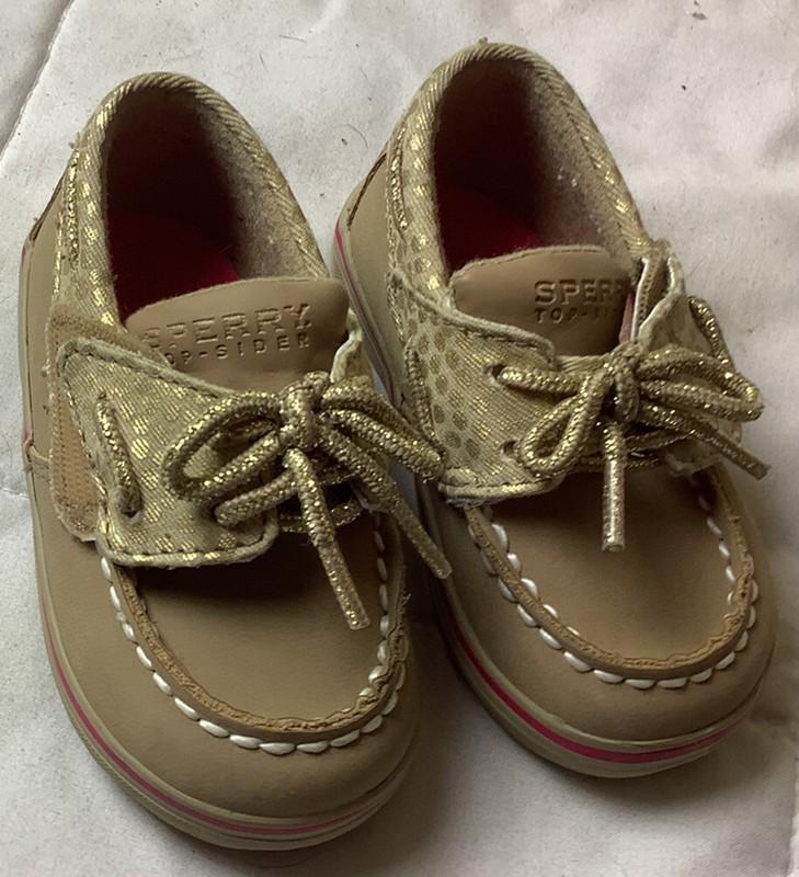 Sperry Top-Sider Girls Boat Shoe Infant Size 3m Brown/Pink