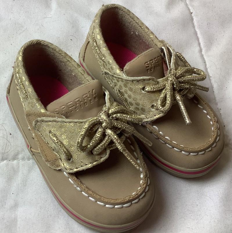 Sperry Top-Sider Girls Boat Shoe Infant Size 3m Brown/Pink
