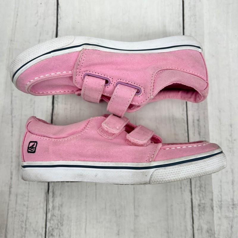 Sperry Top-Sider Hallie H&L Pink Canvas Boat Shoes Sneakers Girls Size 10.5 Kids