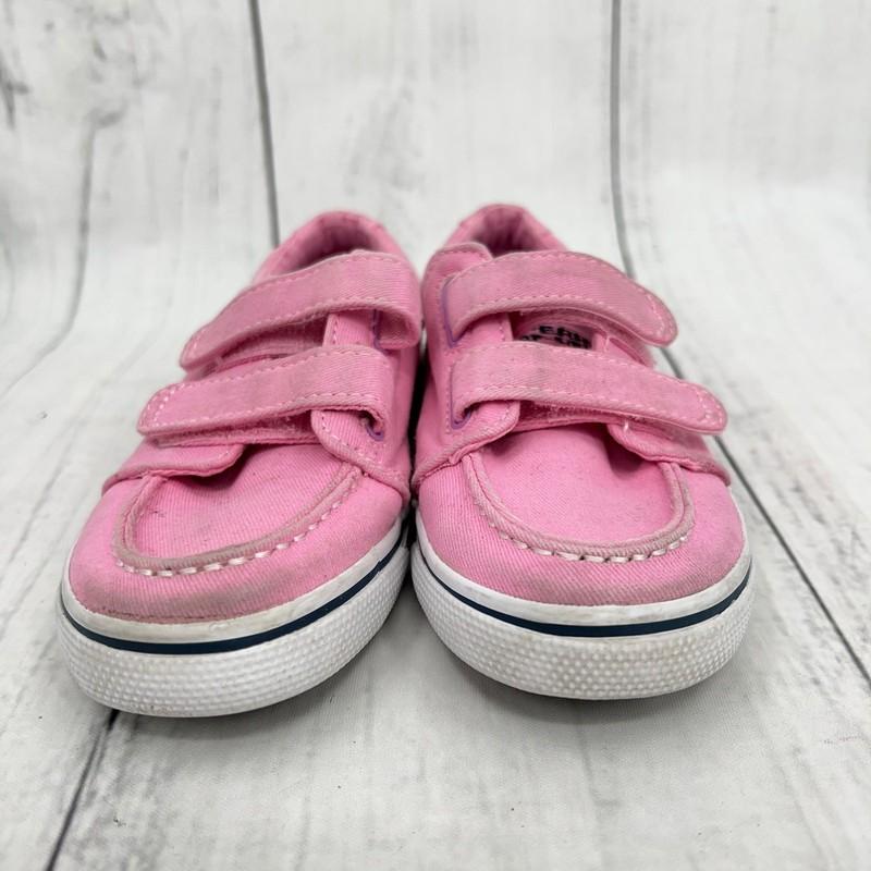 Sperry Top-Sider Hallie H&L Pink Canvas Boat Shoes Sneakers Girls Size 10.5 Kids