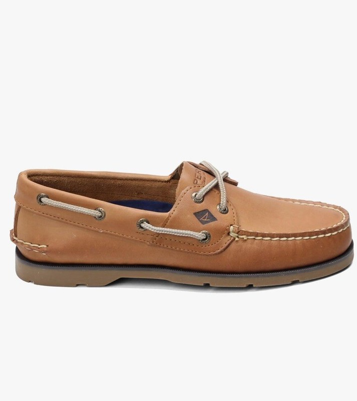 Sperry Top-Sider Leeward 2 Eye Boat Shoe Sahara Tan (Runs Small) See Description
