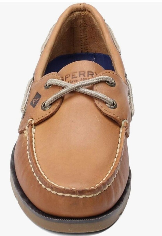 Sperry Top-Sider Leeward 2 Eye Boat Shoe Sahara Tan (Runs Small) See Description