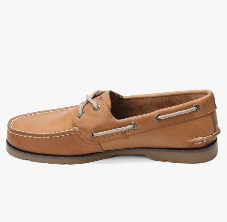 Sperry Top-Sider Leeward 2 Eye Boat Shoe Sahara Tan (Runs Small) See Description