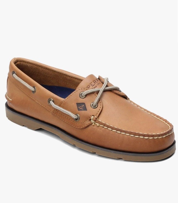 Sperry Top-Sider Leeward 2 Eye Boat Shoe Sahara Tan (Runs Small) See Description