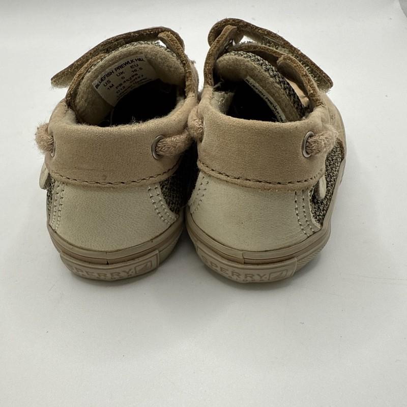 Sperry Topsider Baby Hook And Loop Boat Shoes Size 1M
