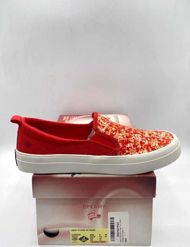 Sperry Women's Crest Twin Gore Strw Ice Cream STS86992 US Size 9 EU 40