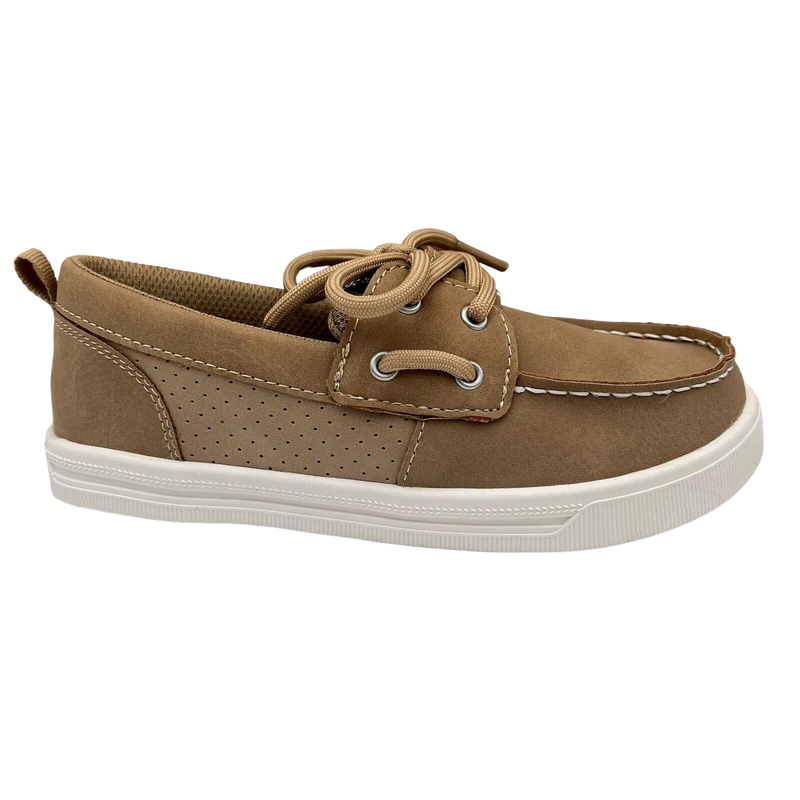 Sperry Youth Boy's Boat Shoes Size 1 Brown/Beige Lightweight & Comfortable