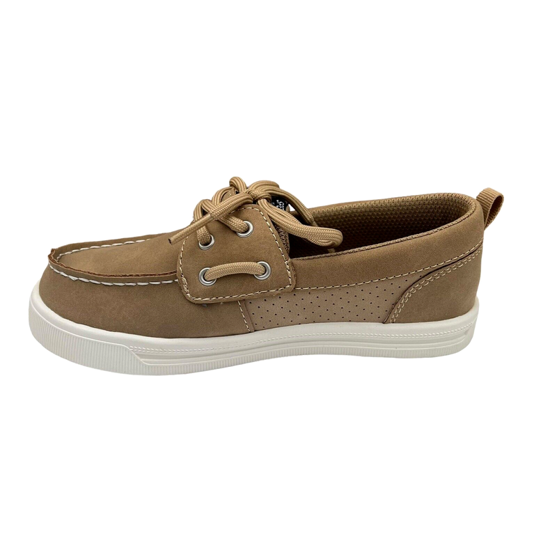 Sperry Youth Boy's Boat Shoes Size 1 Brown/Beige Lightweight & Comfortable