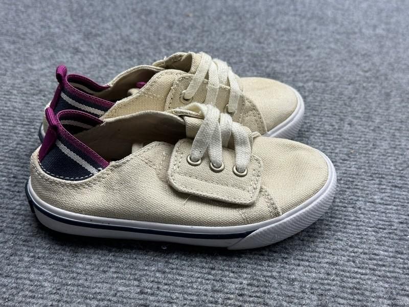 Sperry Youth Junior Shoe Size 8 Canvas Upper Casual Gold