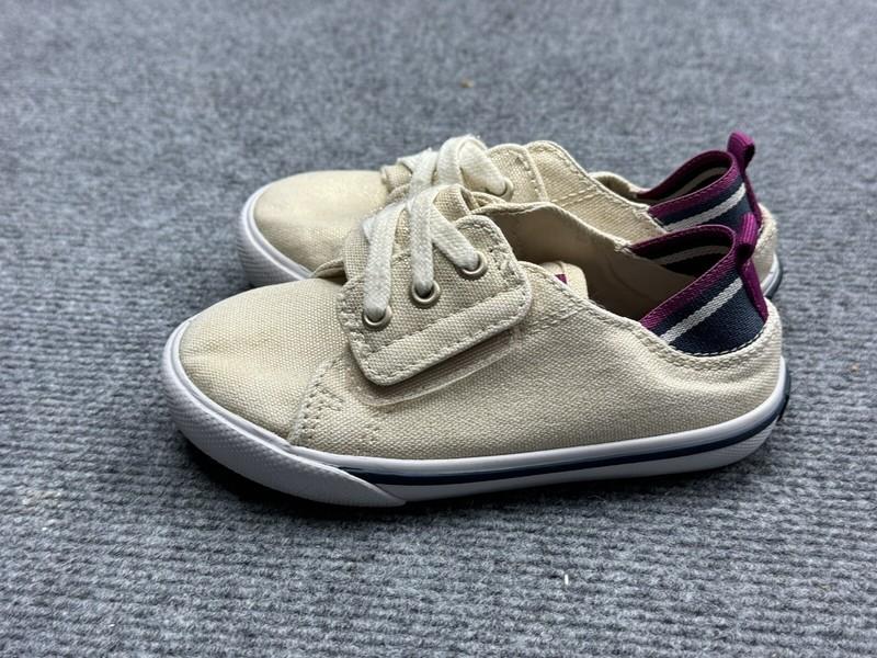Sperry Youth Junior Shoe Size 8 Canvas Upper Casual Gold