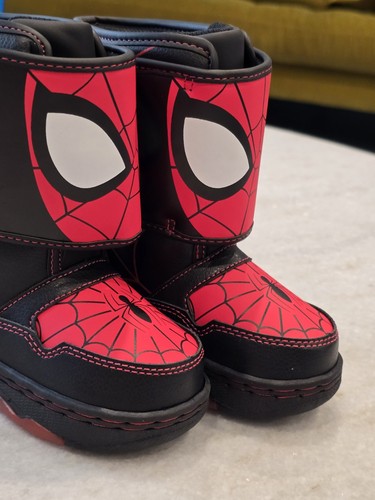 Spider-Man By Marvel Toddler Boys Winter Light-up Mid-Calf Boot Size 8