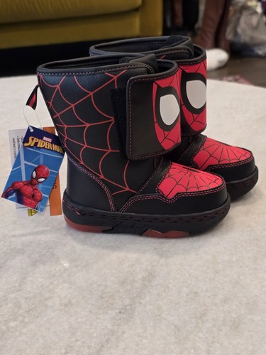 Spider-Man by Marvel Toddler Boys Winter Light-up Mid-Calf Boot Size 8