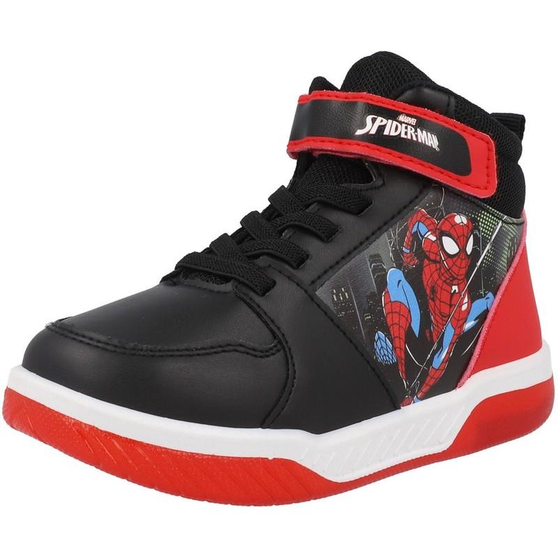 Spider-Man High Tops Black Kids' Light-Up Shoes with Easy Fasten Strap