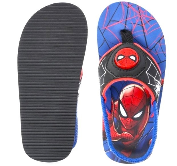 SPIDER-MAN Light-Up Flip Flops Thongs Sandals Toddler's 7-8 9-10 or Boys 11-12