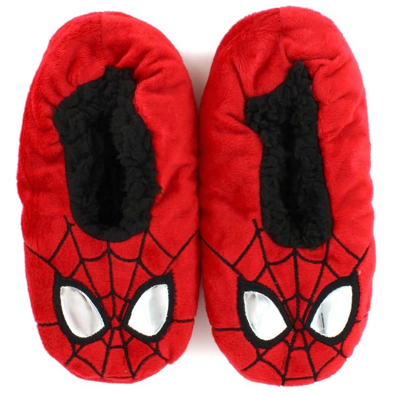 SPIDER-MAN MARVEL Fuzzy Babba Slippers Socks Sizes S/M (8-13) or M/L (13-4) NWT