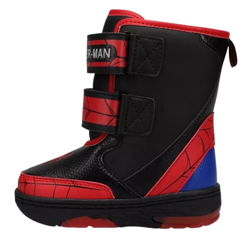SPIDER-MAN Waterproof Insulated Snow Boots W/Lights NWT Sizes 8 9 10 12 Or 1 $38