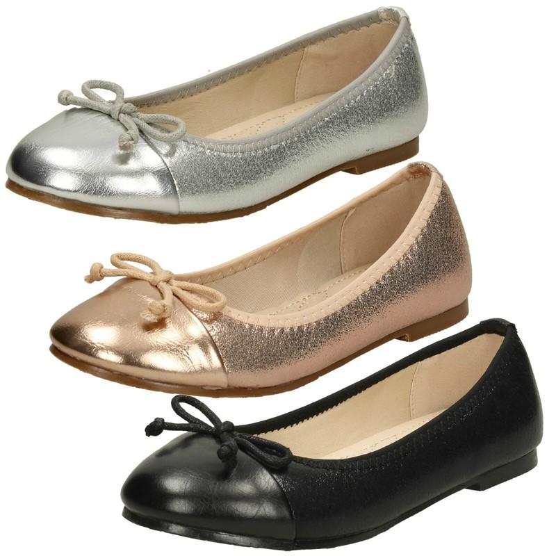 Spot On Girls Detailed Bow Ballerina Shoes