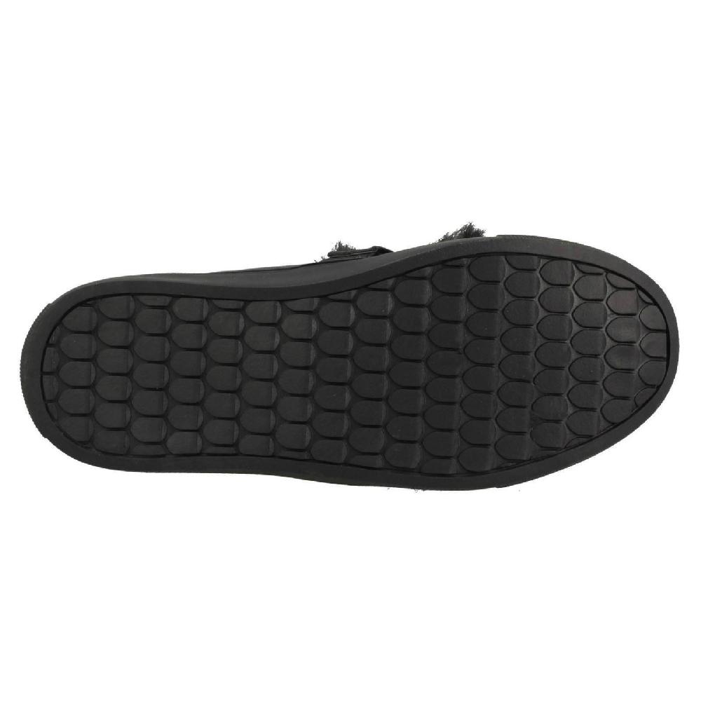 Spot On Girls Fake Pearl Fur Edge Strap Shoes