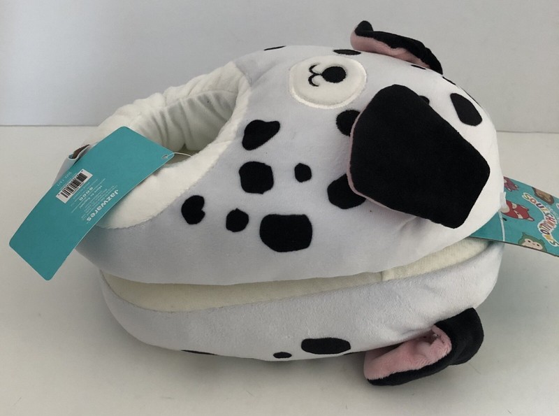 Squishmallows Original Kids Dalmatian Plush Slippers Sz 13/1