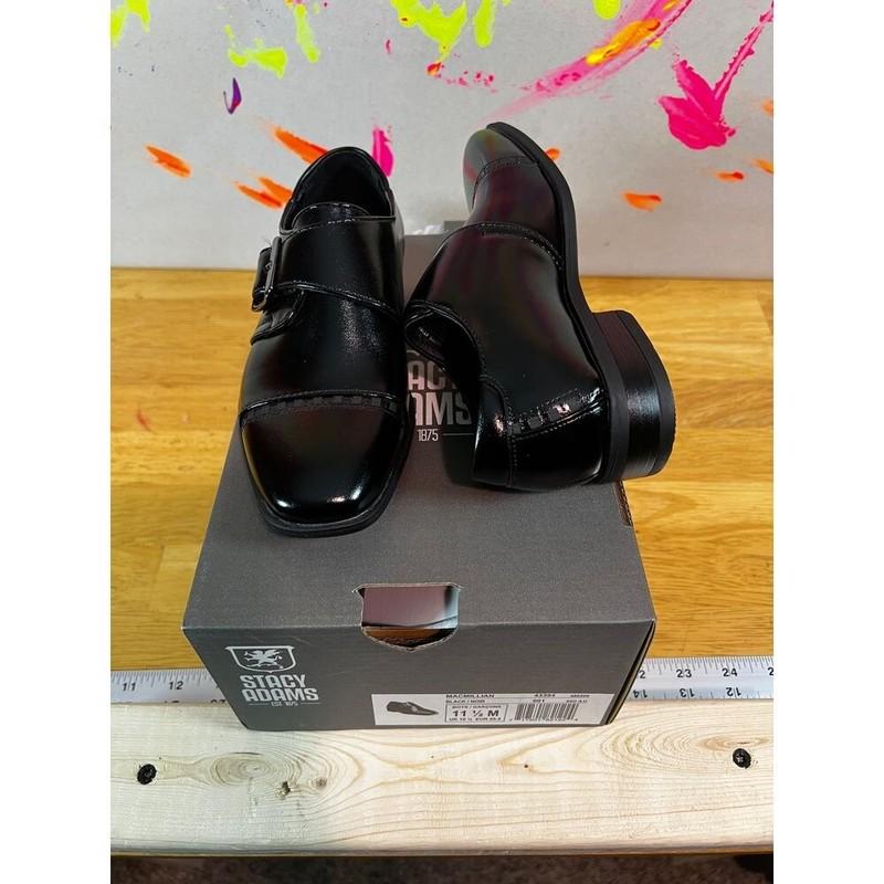 Stacy Adams Boys Macmillan Black Shoes - 11.5