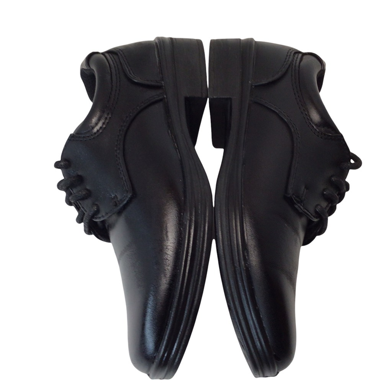 Stafford Landon Boys Oxford Shoes Black Memory Foam Low Top Lace Up 11M New