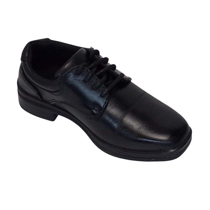 Stafford Landon Boys Oxford Shoes Black Memory Foam Low Top Lace Up 11M New