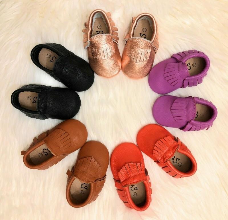 Starbie Baby Moccasins Leather Baby Shoes Toddler Shoes Loafers Multi-Color