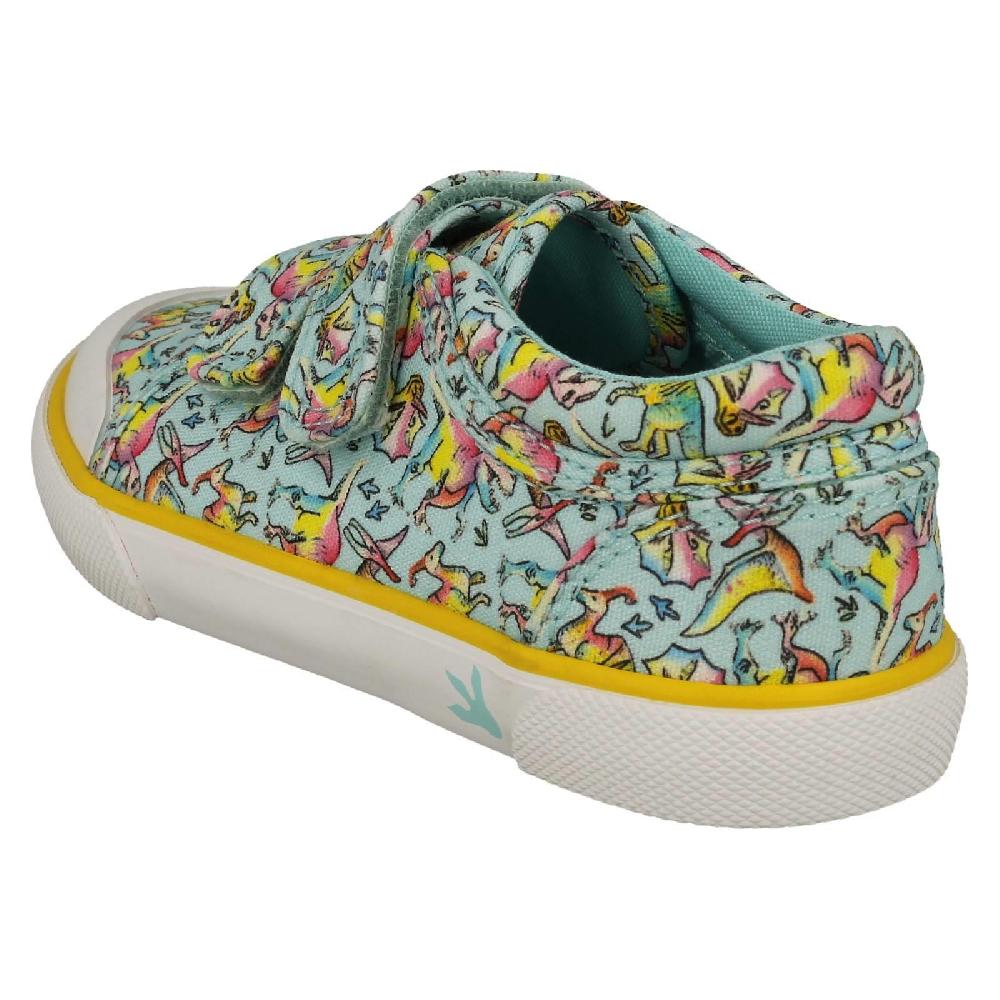 Startrite Boys Dinosaur Detailed Hook & Loop Canvas Shoes - Dino-Mite
