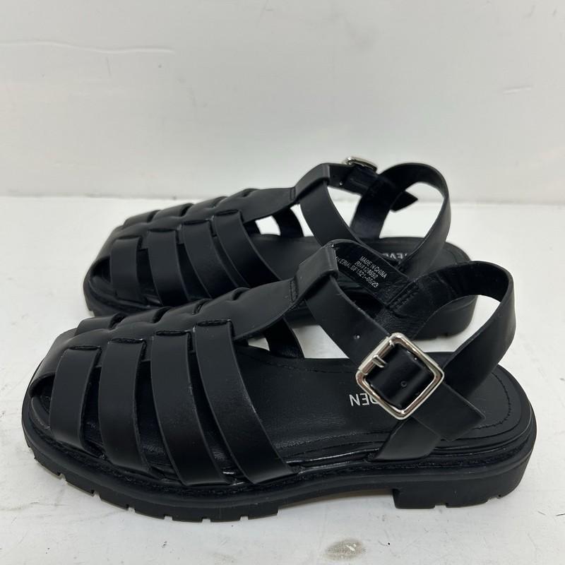 Steve Madden Girls Black JROOZE Fisherman Sandals Shoe Size 12M