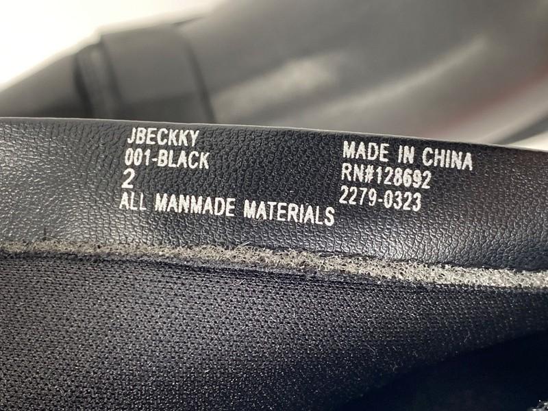 Steve Madden Girls Size 2 Beckky Black Faux Leather Side Buckle Zipper Boots New