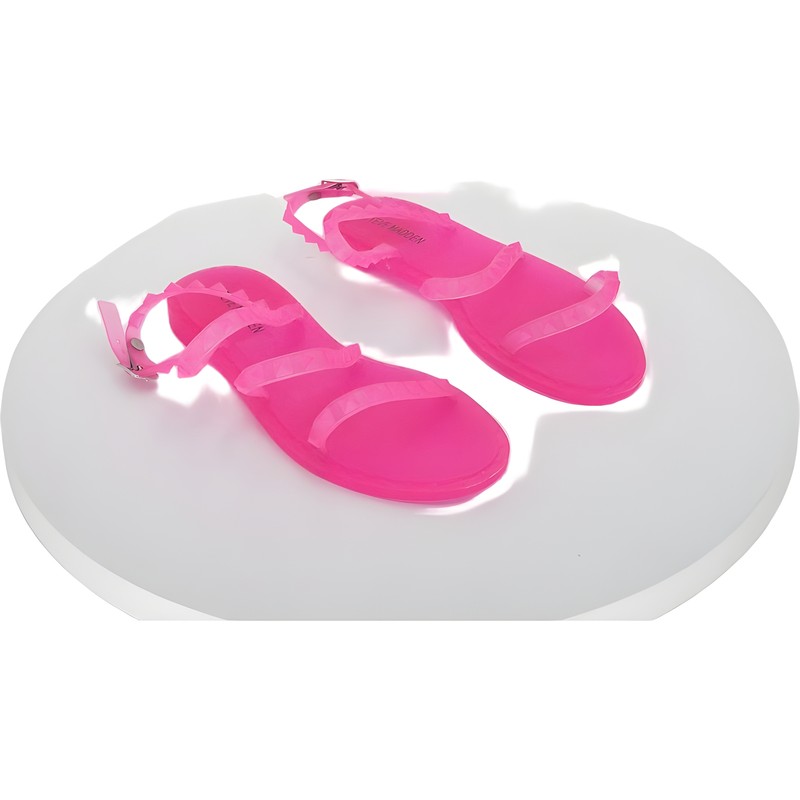 Steve Madden Girls Studded Jelly Sandals Hot Pink Size 2