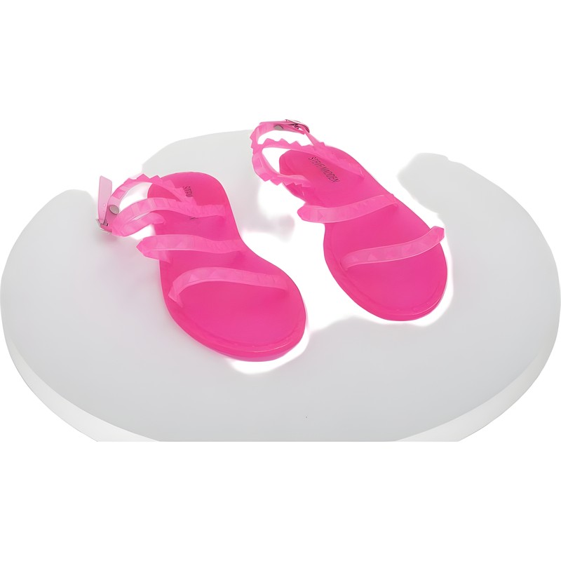 Steve Madden Girls Studded Jelly Sandals Hot Pink Size 2