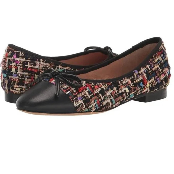 Steve Madden Glossie Black Ladies' Flat Ballerinas Ballets