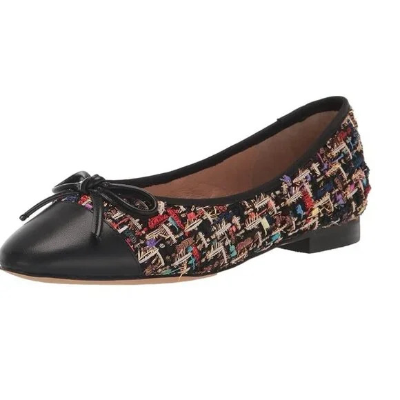 Steve Madden Glossie Black Ladies' Flat Ballerinas Ballets