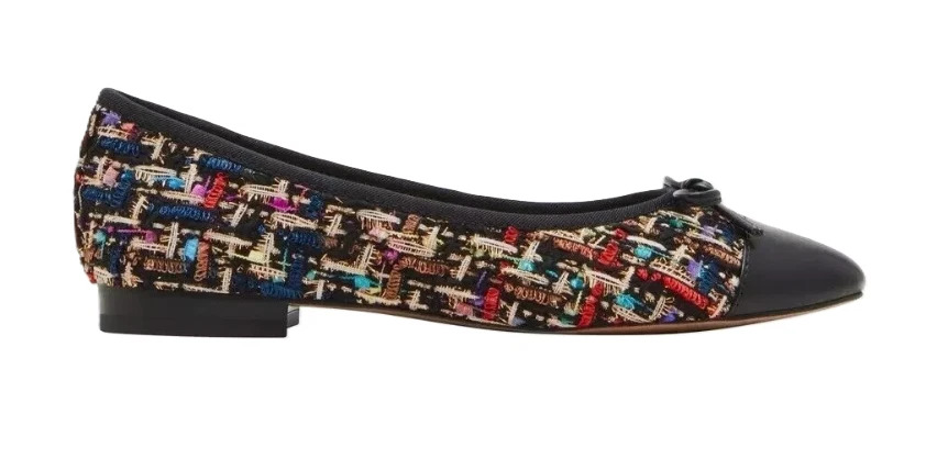 Steve Madden Glossie Black Ladies' Flat Ballerinas Ballets