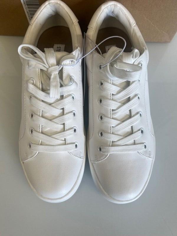 Steve Madden Ladies' Classic Court Sneaker White - Choose Size