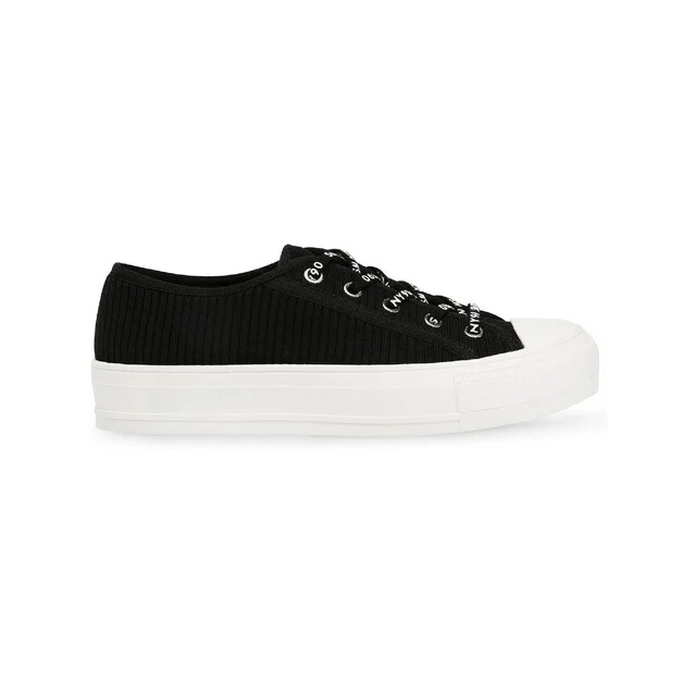 Steve Madden Women's Vex Ribbed Knit Cap Toe Sneakers Black