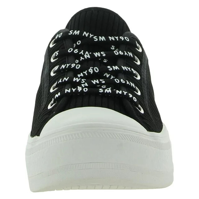 Steve Madden Women's Vex Ribbed Knit Cap Toe Sneakers Black