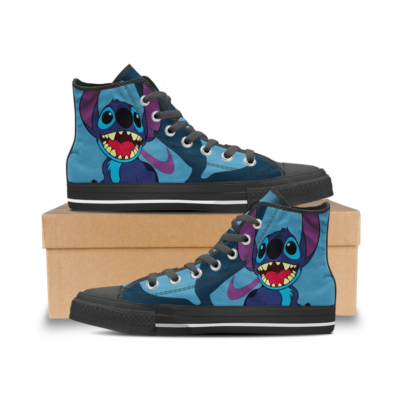 Stitch High Top Shoes Lilo & Stitch Unisex Hightop Sneaker Shoes Cartoon Shoes