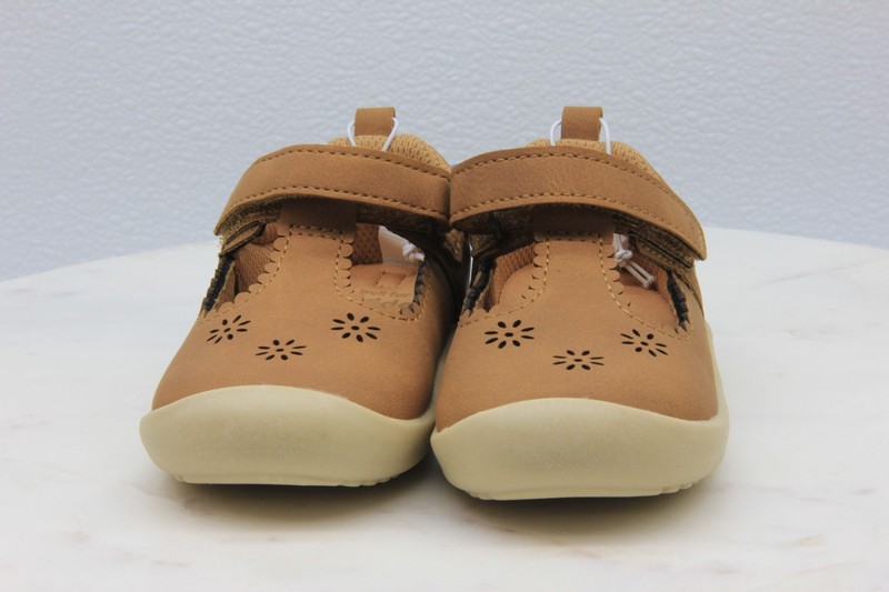 Stride Rite 360 Munchkin T-Strap Casual Dress Shoes Cheyenne Tan Little Kid Sz 6