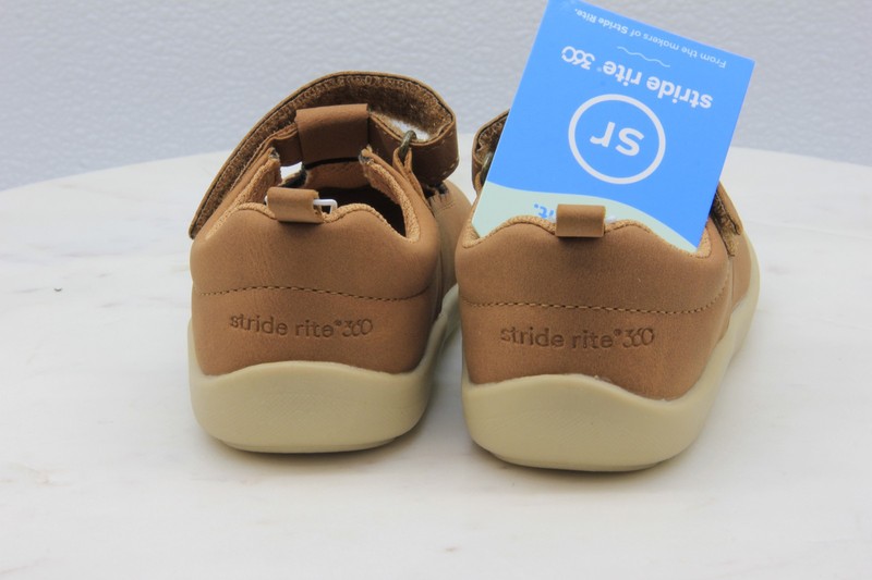 Stride Rite 360 Munchkin T-Strap Casual Dress Shoes Cheyenne Tan Little Kid Sz 6