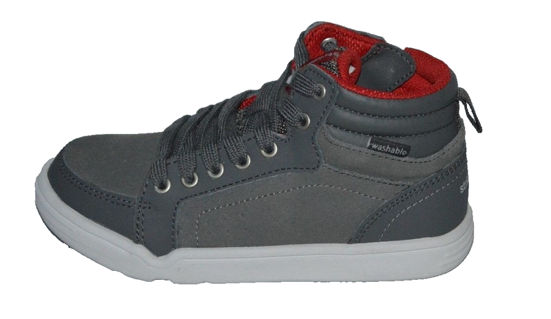 Stride Rite Kids' Boys Made 2 Play Kaleb Mid Lace Sneaker Dark Grey Size 11.5 M