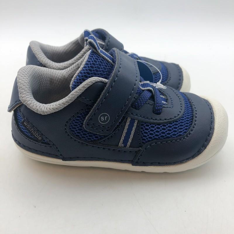 Stride Rite SM Apollo Boys Sneaker Size 5 Blue White Kids Shoe NIB