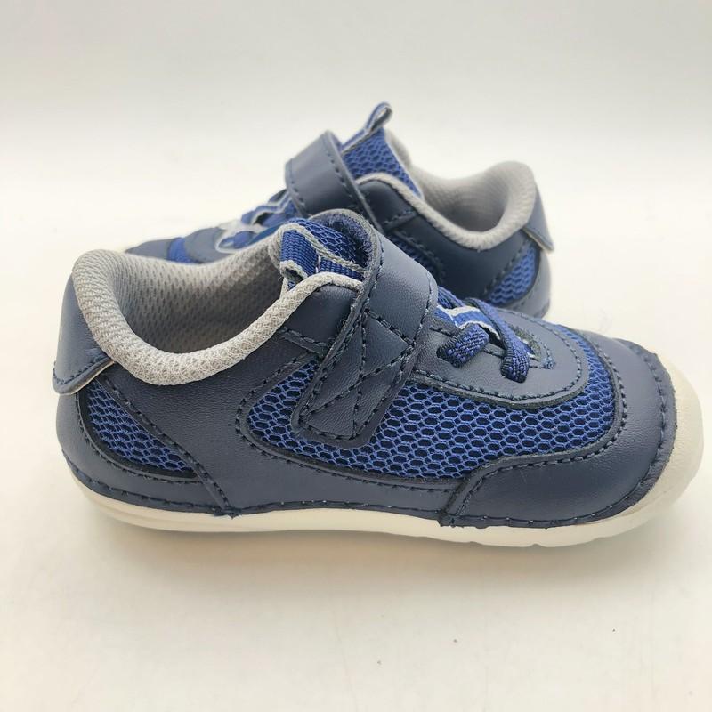 Stride Rite SM Apollo Boys Sneaker Size 5 Blue White Kids Shoe NIB