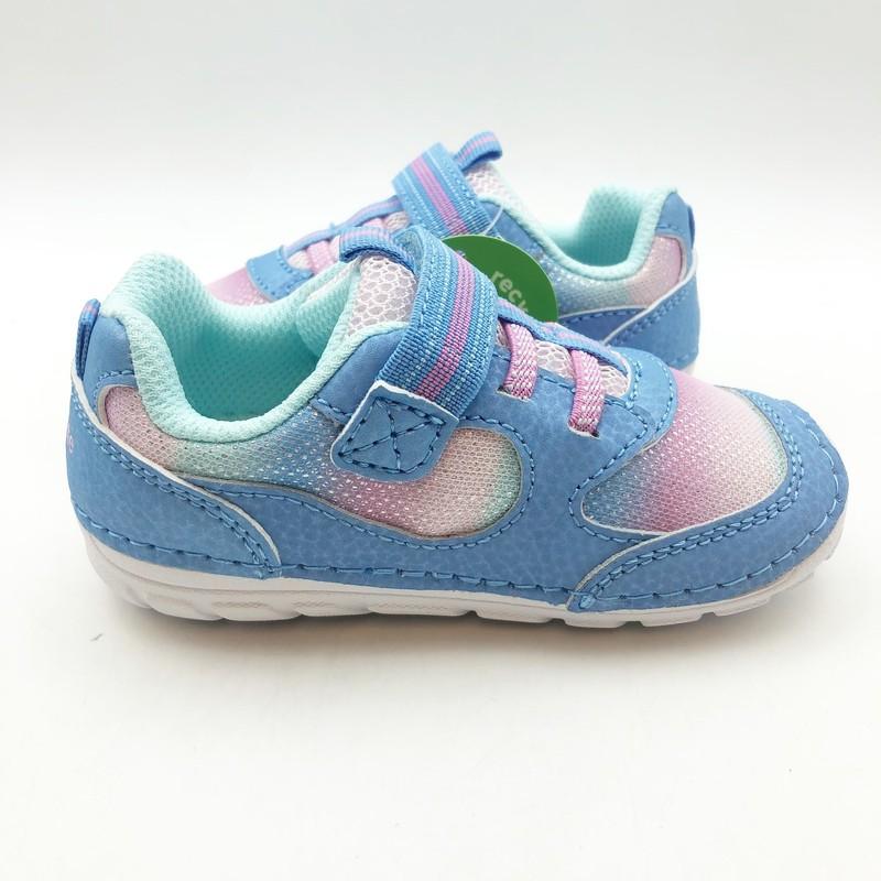 Stride Rite SM Turbo Girls Sneaker Size 6 Blue Pink White Kids Shoe NIB