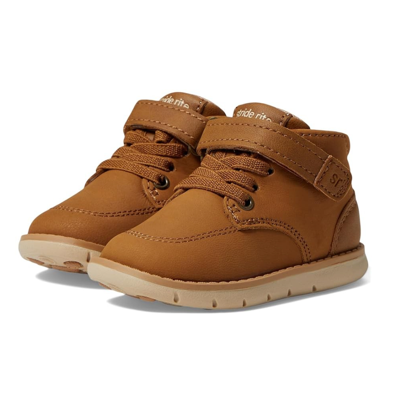 Stride Rite SRT Quinn Hazel Boy Boots Size 8 Brown Kids Shoe NIB