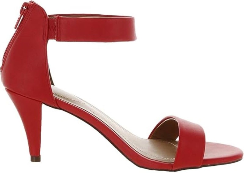 Style & Co Paycee Womens Two Piece Dress Sandal Red Microsuede