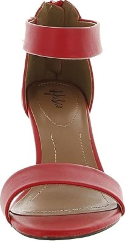 Style & Co Paycee Womens Two Piece Dress Sandal Red Microsuede