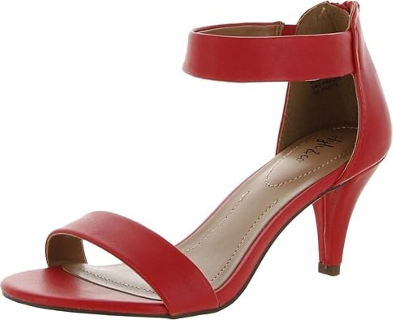 Style & Co Paycee Womens Two Piece Dress Sandal Red Microsuede